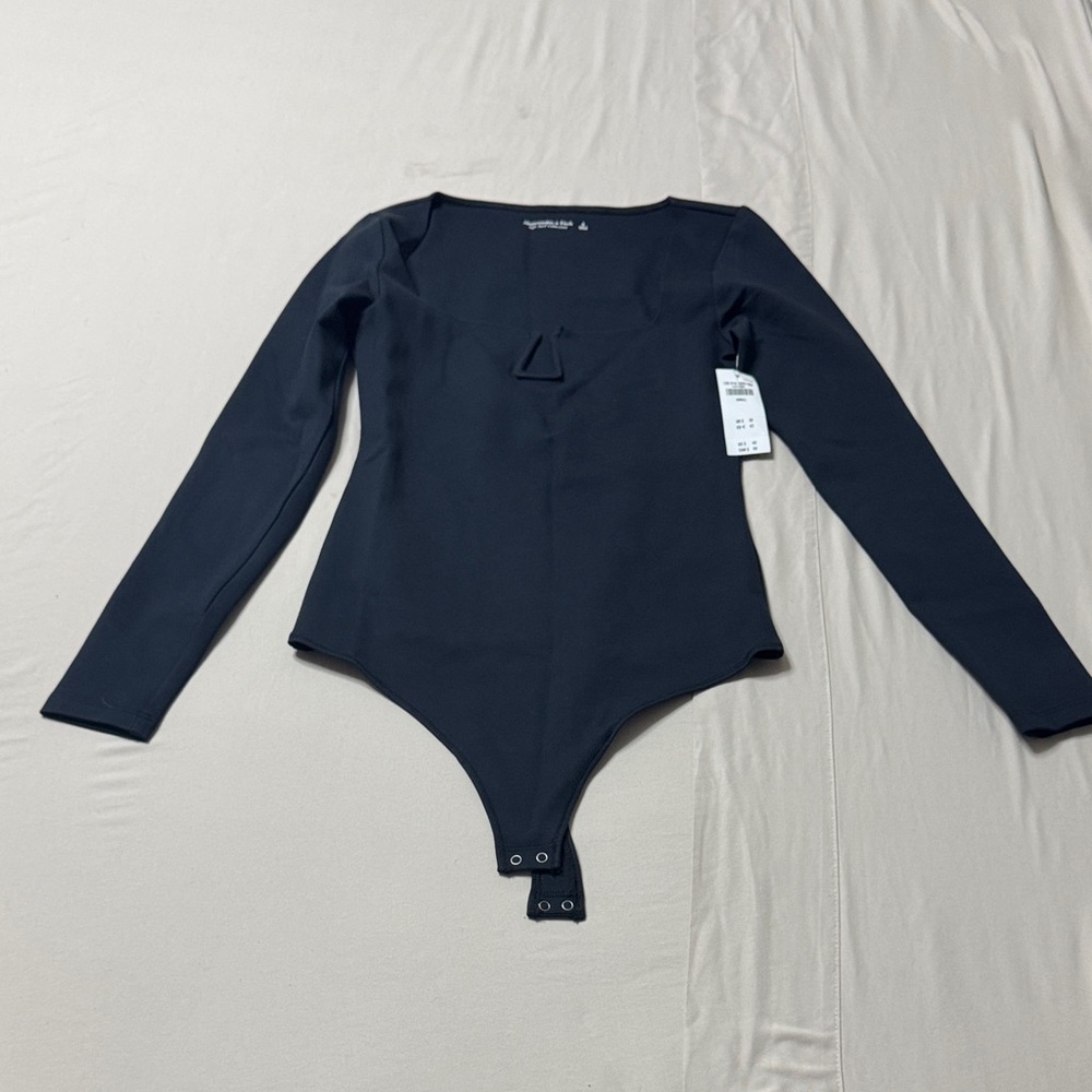 Abercrombie & Fitch Navy Long Sleeve Bodysuit